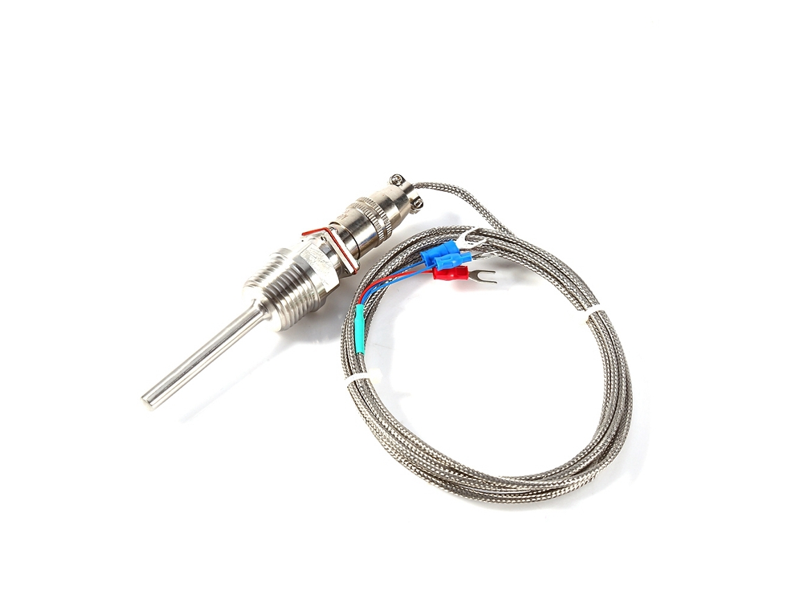 Sensor De Temperatura Rtd Pt100 Con Rosca Npt De 1/2" Y Cable De 2 Metros Para Monitorización De Temperatura.