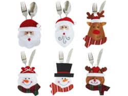 Vajilla Navideña,adornos Navideños,decoración Navideña Para El Hogar,adornos Navideños,juego De 6 Portacubiertos Navideños(6 Unidades)