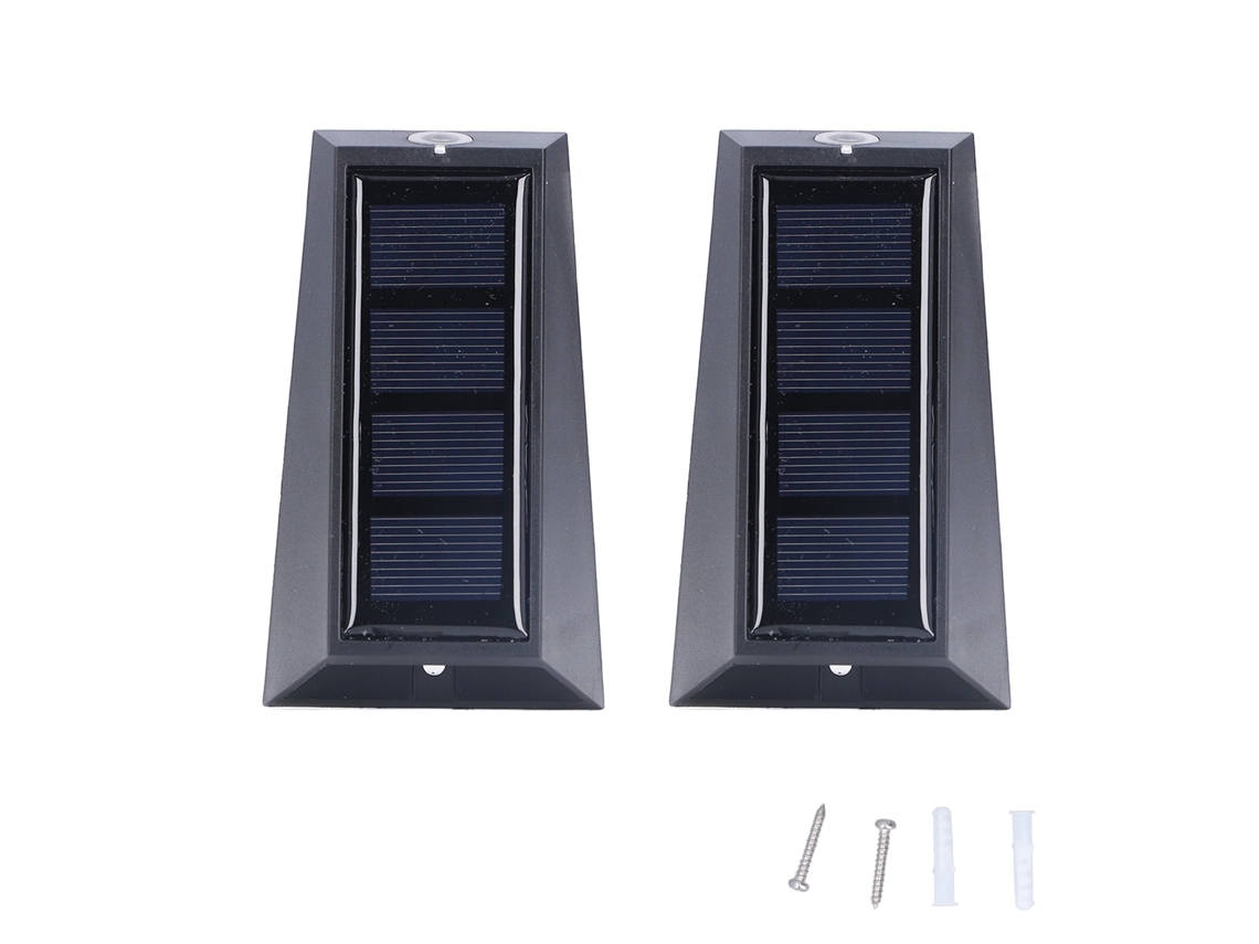 Rebe-2 Piezas Luz Solar Led Exterior Para Pared, Lámpara De Jardín Resistente Al Agua, Luces De Cerco Decorativas Para Patio Y Camino