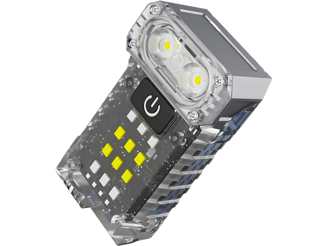 Linterna Llavero Linterna Recargable Compacta Clip Magnético Giratorio Portátil Multifuncional Ciclismo,