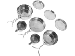 Juego De Utensilios De Cocina De Acero Inoxidable Ligeros Y Portátiles Para Acampar