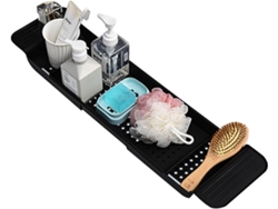 Baignoire Extensible, Planche Baño Pour Baignoire, Pont Organisateur Y Soporte Bougie, Vin, Tasse,