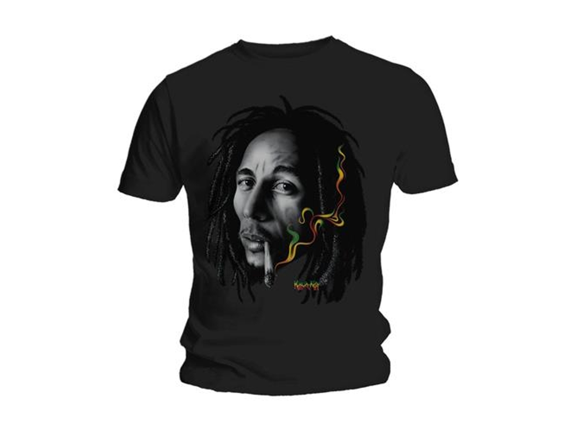 Camiseta ROCK OFF Bob Marley Rasta Smoke (Talla: XL)