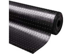 Suelo Goma - Botones Negro - 3mm - 140x250cm - Composición 100% Caucho - Suelo Caucho - Suelo PVC - Suelo Protector