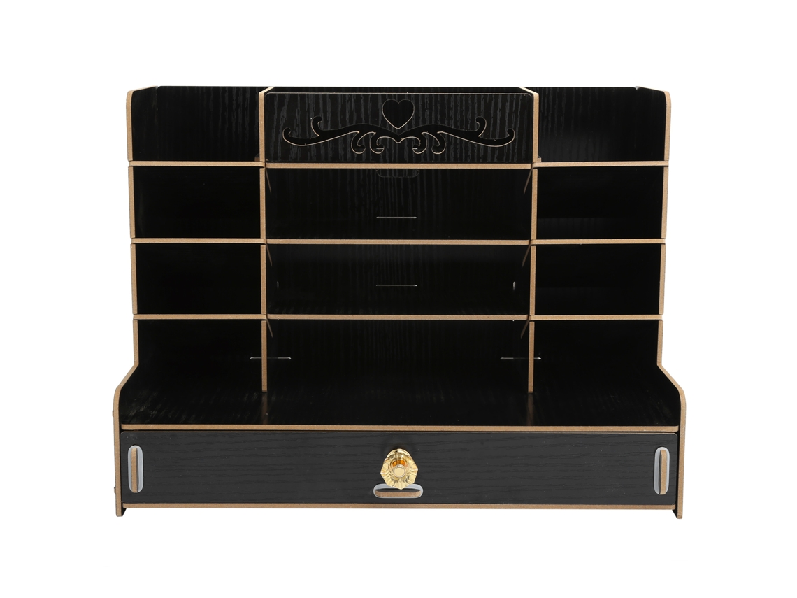 Organizador De Escritorio De Mdf Elegante Y De Gran Capacidad Para Material De Oficina.