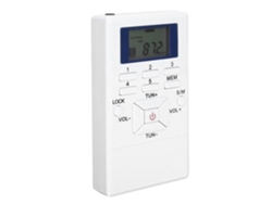 Radio Portátil HURRISE Qqt102 Radio Profesional Mini Receptor Estéreo Fm Portátil con Pantalla LCD Video Walkman Blanco