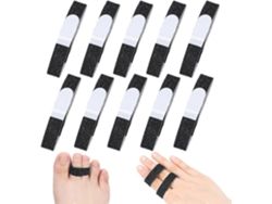 10 Tiras De Apoyo Para Dedos Buddy Tape, Reposables, Con Agarre Fuerte, Ideal Para Dedos Rotos, Torcidos O Artritis 10 Piezas Negro