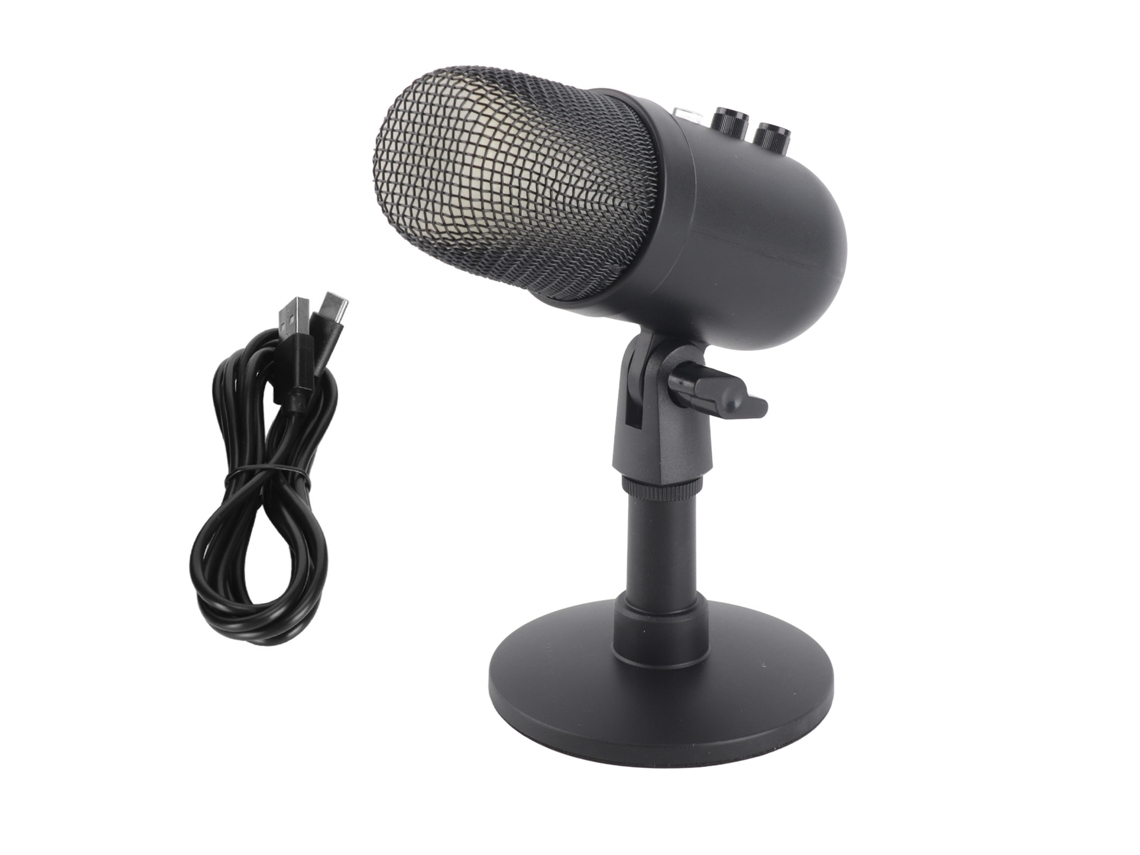 Micrófono De Condensador Usb Mu1000 Con Control De Ganancia Giratorio De 360° Para Pc