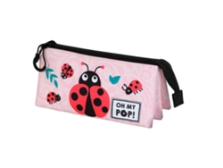 Oh My Pop Ladybug Estuche Portatodo Triple, Rosa OH MY POP!