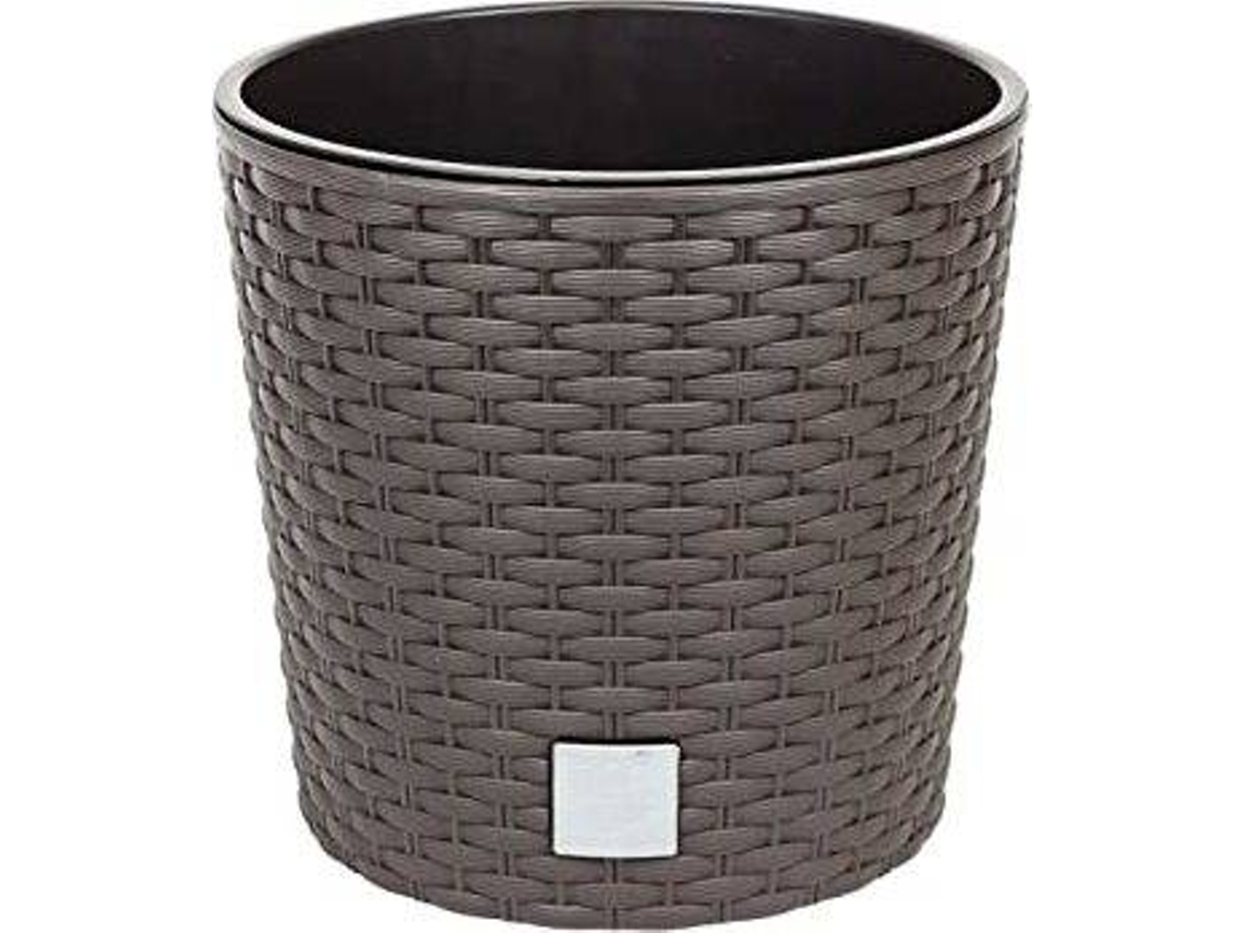Macetero PROSPERPLAST Rato Round (Marrón - 25x22.4cm)