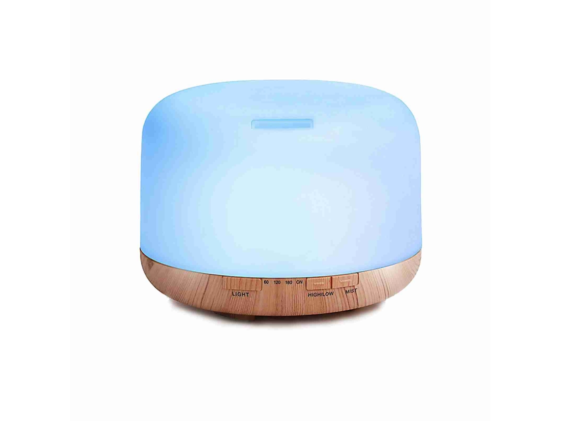 Difusor De Aromas Ultrasónico De 500 Ml Con Humidificador, Luz Led Y Control Remoto.