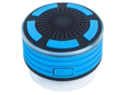 Altavoz de ducha Bluetooth IPX7 con subwoofer HD y FM, LED colorido para ducha, baño y playa, color azul Yizhood