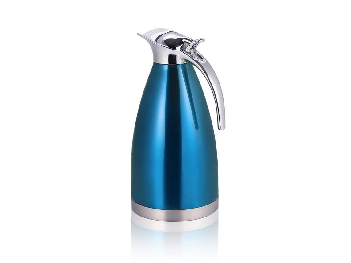 Termo de una sola pulsación, de doble pared con aislamiento al vacío, de acero inoxidable, dispensador de agua caliente para café, té y chocolate.