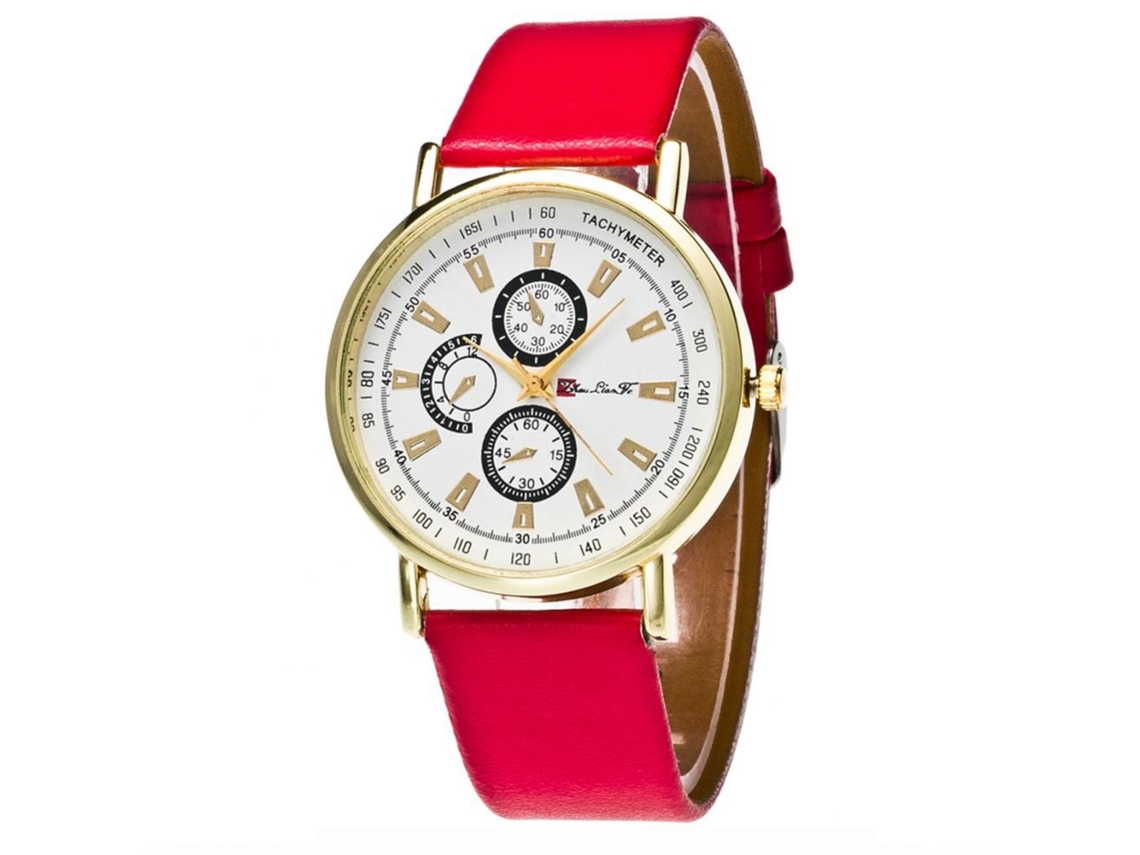 Reloj De Pulsera Pareja Casual Moderno Quartz Hombre Mujer Rojo Zhoulianfa