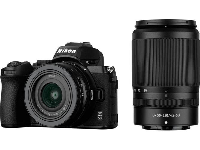 Kit Cámara Mirrorless NIKON Z50 + 16-50 mm + 50-250 mm (21.5 MP - Sensor: APS-C - ISO: 100 a 51 200)