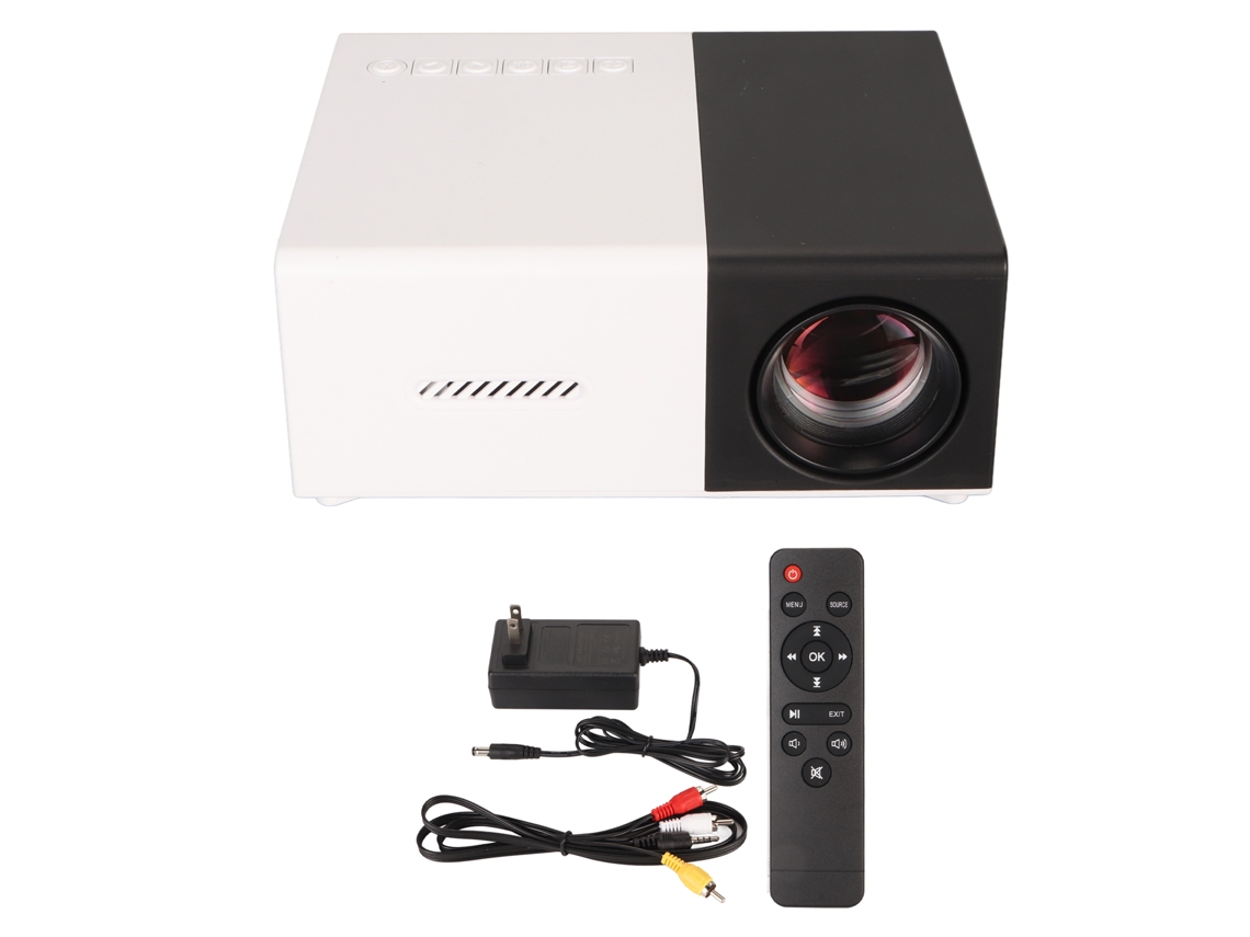 Miniproyector Portátil 1080p Con Altavoces Estéreo Para Cine En Casa Y Cine Al Aire Libre. Enchufe Estadounidense.