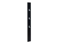 Perchero de pared Hansnes con 3 ganchos plegables, 165 cm, negro, [EN.CASA]