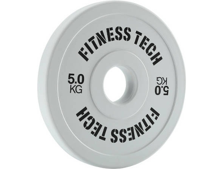 Disco de Musculación FITNESS TECH Plate Fraccionário Blanco (5 kg)