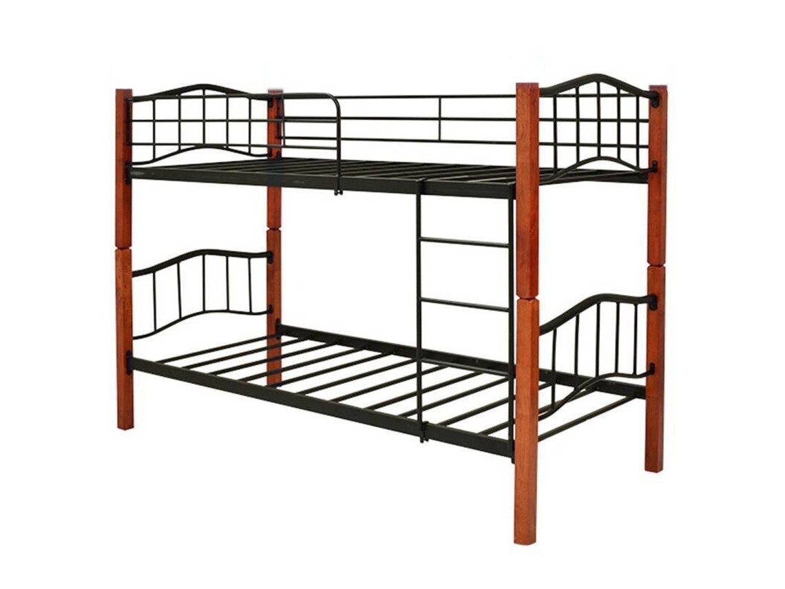 SALDOSYSTOCKS Litera Doble Madera de Roble Marrón Metal (90x158x190cm)