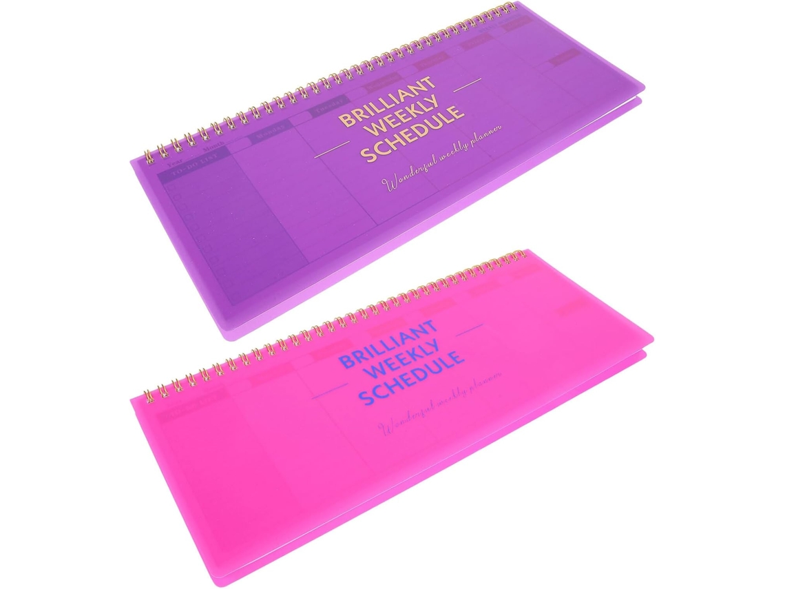 Juego De 2 Agendas Semanales Y Mensuales Para Citas Y Objetivos.