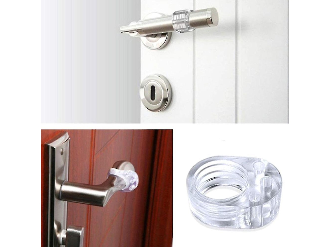 Protector De Manija De Puerta Antichoque Amortiguador Bumper Damping Transparente Pvc 10 Unidades