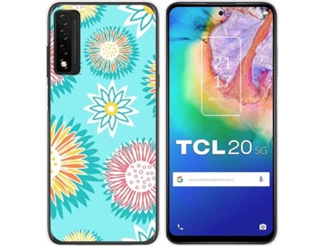 Carcasa TCL 20 5G TUMUNDOSMARTPHONE Dibujos Transparente Flores 05 Multicolor
