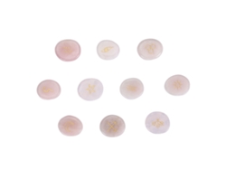 Conjunto De 10 Piedras Rúnicas Con Símbolos Gitanos Grabados Para Adivinación Y Meditación.