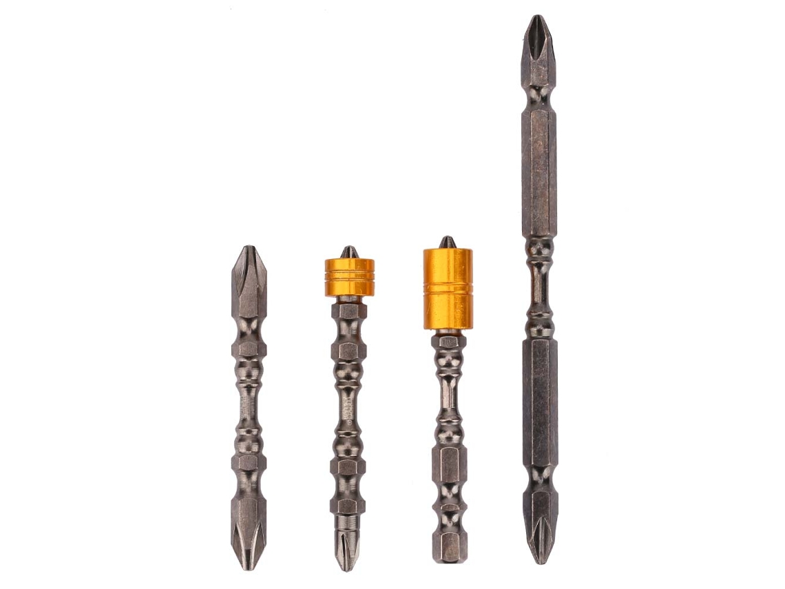 Juego De 3/4 Puntas Magnéticas Antideslizantes Para Destornillador Eléctrico De 65/110 Mm (4 Unidades)
