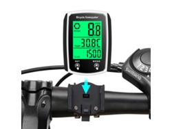 Ciclocomputador con cable, 19 funciones, pantalla táctil, velocímetro, odómetro, resistente al agua, retroiluminación.