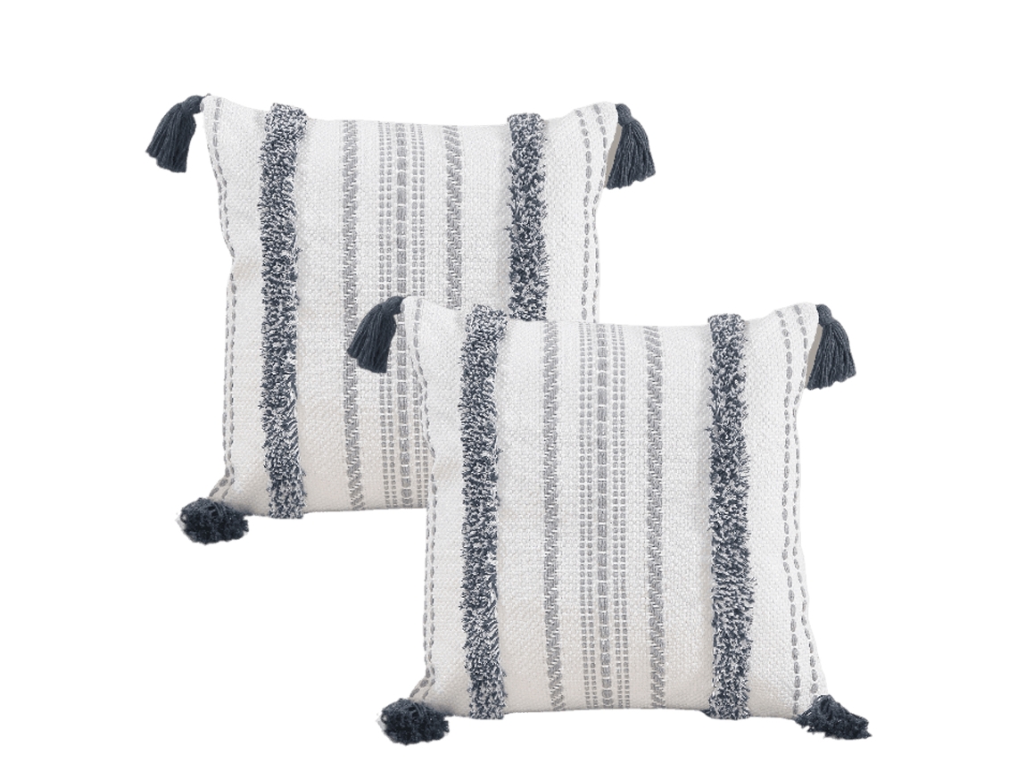 Funda De Almohada Bohemia Con Borlas, 45 X 45 Cm, Estilo Minimalista