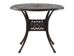 Mesa de comedor para 4 personas BELIANI Ancona de Aluminio Marrón 90x90x72