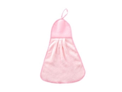 Baok - Toalla de mano de forro polar coral, dulce y encantadora, absorbente, para baño y cocina, paño para quitar el polvo (rosa)