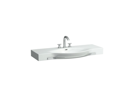 LAUFEN Palace lavabo, 1 agujero para grifo, con rebosadero, con toallero, 1200x510mm, blanco, H8127040001041,