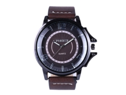 Reloj De Pulsera Informal De Cuero Para Hombre Con Movimiento De Cuarzo, Estilo Moderno.