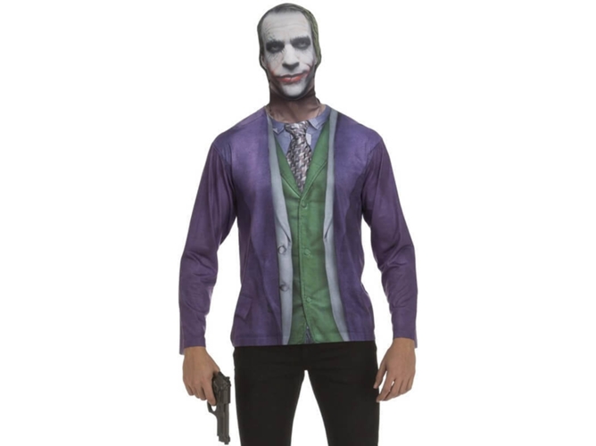 Disfraz de Hombre DISFRAZZES Camiseta Disfraz Joker Oscuro (Talla: XL)