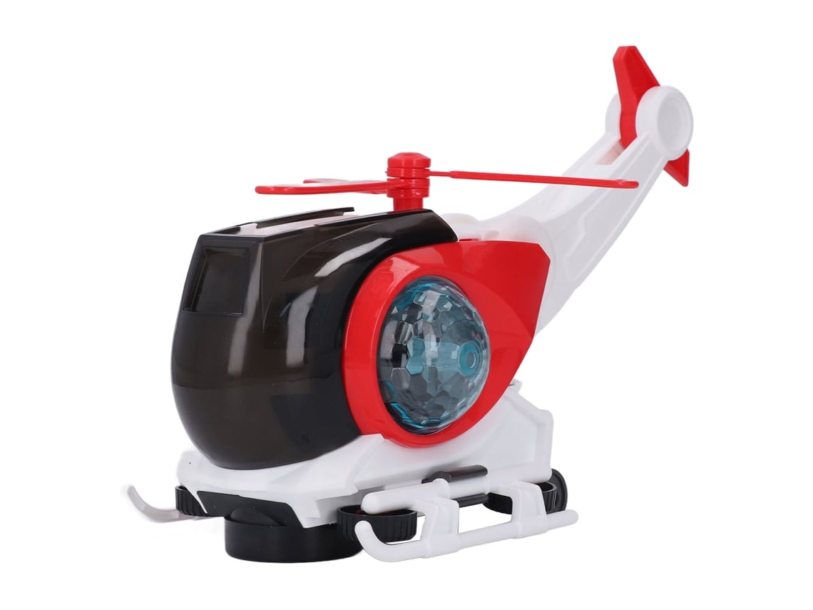 Ats-juguete De Avión Transformador Eléctrico Con Luz Y Música, Modelo De Helicóptero Giratorio Para Niños Mayores De 1 Año Rojo