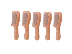 Vlrla-5pcs Peach Wood Cabelo Comb Com Ergonomic Cabo