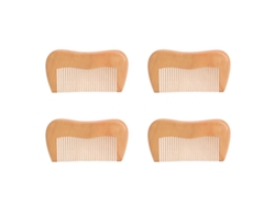 4 Peines De Caoba De Dientes Finos Para Masajes Y Parto