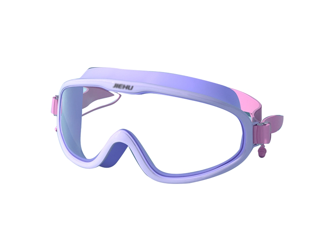 Gafas De Natación Con Montura Grande, Impermeables Y Antivaho - Color Morado Transparente - 8233