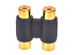 Adaptador de audio con conector RCA doble hembra a hembra, acoplador de audio