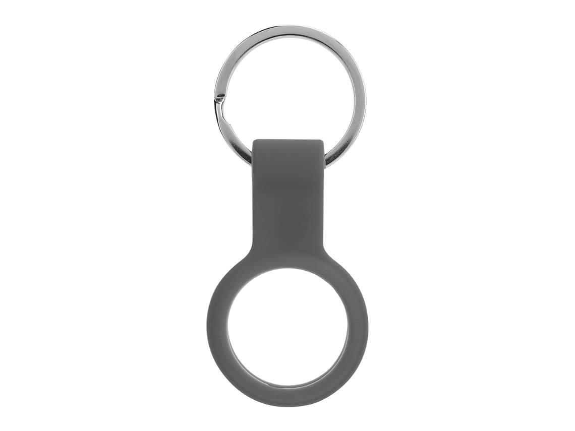 Capa De Silicone Protetora Anti-arranhões Com Chaveiro Para Localizador De Telefone Ios Cinza