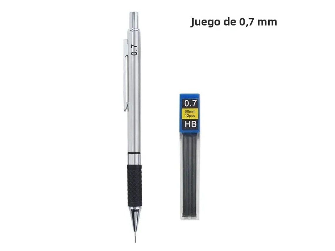 Juego De Portaminas Mecánicas De Metal De 0,7 Mm, Aptas Para Dibujo Artístico, Con Mango.