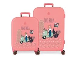 Conjunto de Maletas de Viaje ENSO Ciao Bella Rosa (55-70cm)
