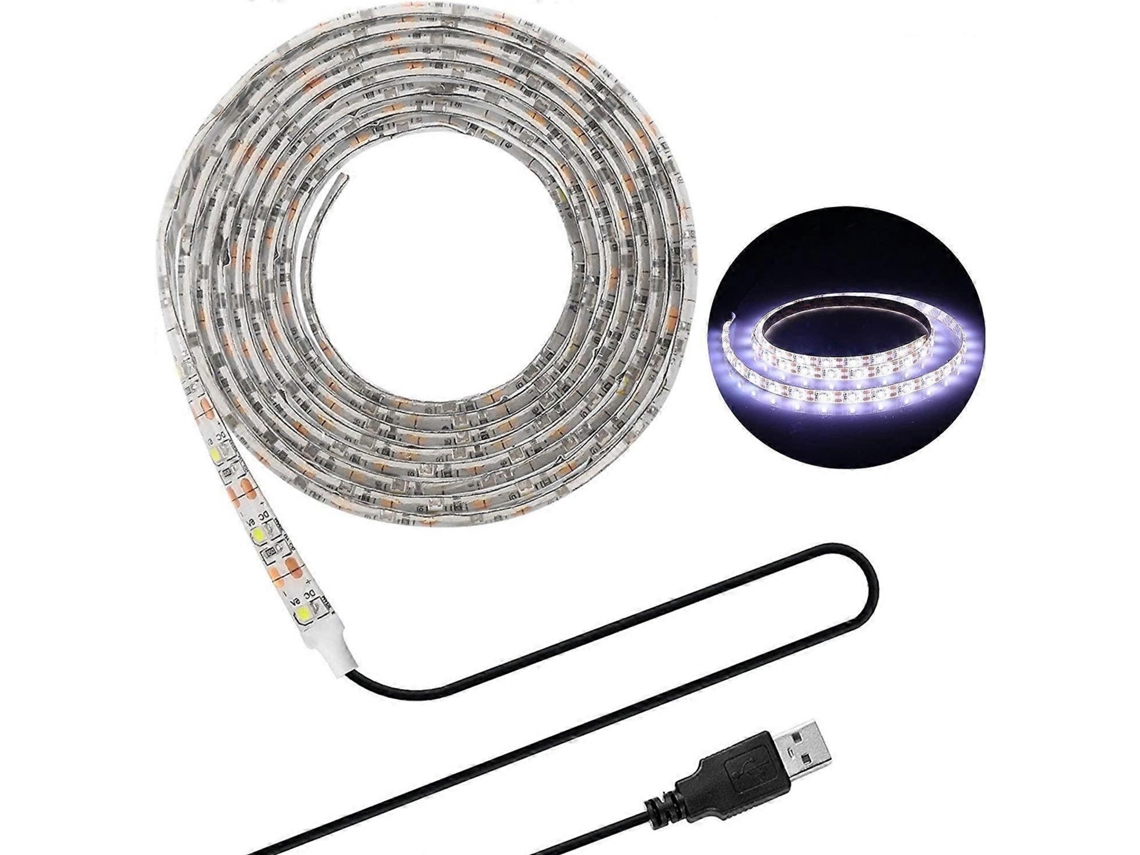 Rebe-tira Led Usb 5v 5m Smd 3528 Luz Blanca Fría Impermeable Para Pc Tv Pantalla Backlight