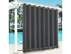 Rebe-cortinas Exteriores Para Jardín Terraza Pérgola, Antiviento, Impermeables, Top Y Bottom, 100*84in, Privacidad Y Protección Solar