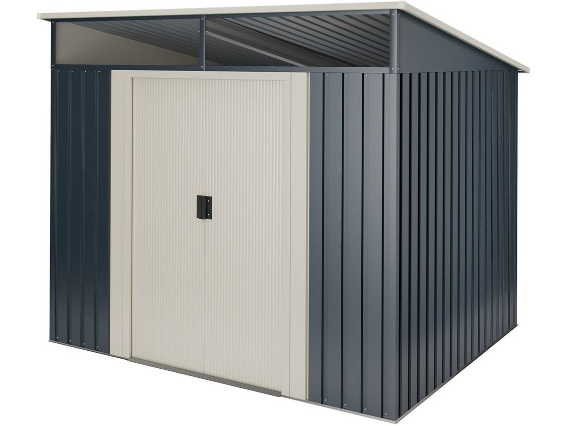 Caseta de Jardín de Metal WASABI Metálico Stark (2,3M2 - 121x195x196Cm)