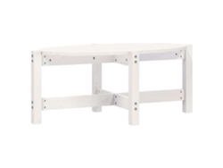 Mesa de centro de diseño sencillo, 87 x 48 x 35 cm, madera maciza de pino blanco, Dec037979