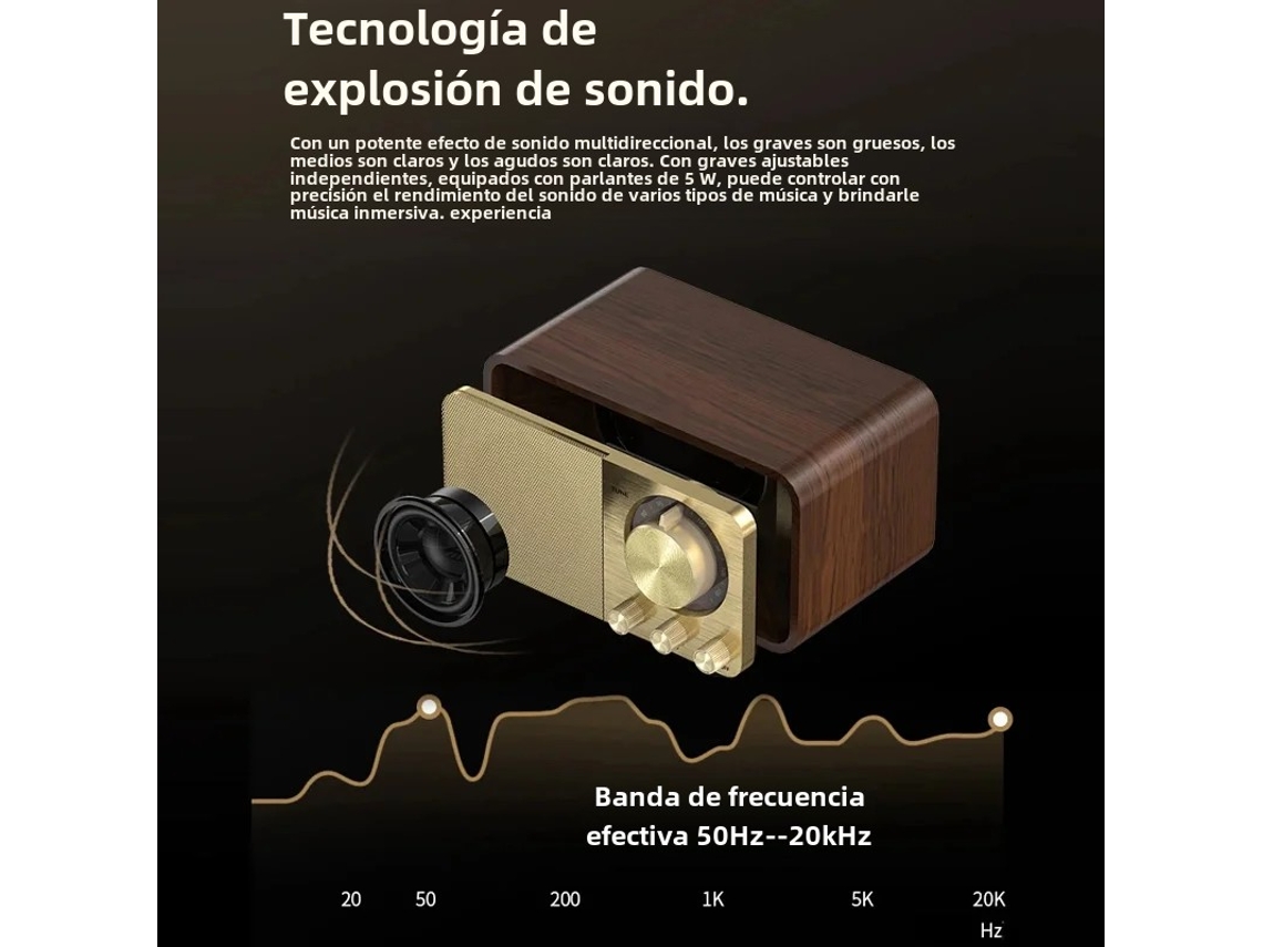Altavoz Bluetooth Retro Con Efectos De Sonido Bluetooth, Un Altavoz Clásico.