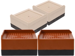 4 Elevadores Para Patas De Muebles Que Garantizan La Estabilidad, Juego De 4, Plástico.