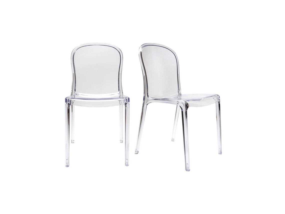 Lote de 2 cadeiras transparentes design policarbonato Thalysse MILIBOO